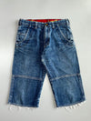 Y2K Graffiti Liner Denim Shorts (W:32 |L:28)