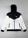 Nike Windrunner Black White Hooded Windbreaker Jacket (L)