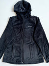 Vintage Columbia Black Sherpa Fleece Zip-Up Hooded Jacket women’s (M)