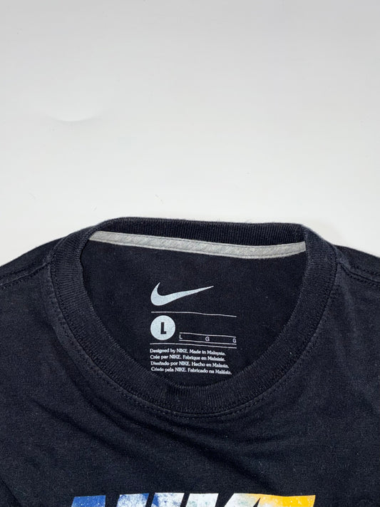 Nike Futura Multicolor Logo Long Sleeve Tee – Black (XS)