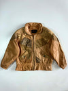 Vintage Winlit Metallic Patchwork Leather Jacket (L)