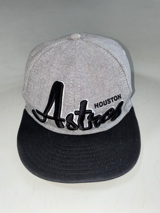 New Era 9FIFTY Houston Astros Script Grey Chambray Snapback – MLB (Adjustable)