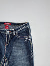 Riflessi  Dark Wash Rhinestone Bootcut Jeans (W:30|L:39)