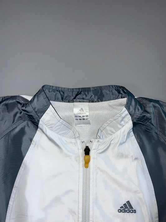 Vintage Adidas 3-Stripe Colourblock Windbreaker Jacket (M)