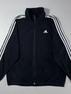 Adidas 3-Stripes Black Zip Track Jacket (XL)