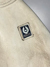 Vintage Belstaff Cream Genuine Leather 4-Pocket Motorcycle Field Jacket (L)