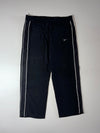 Nike Fit Dry Black Track Pants – White Piping (W:42) (L:42)