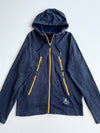 Jordan Flight Navy Zip-Up Hoodie with Yellow Zips (M)