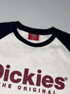 Dickies "The Original" Raglan Crewneck Sweatshirt, Heather White/Navy (S)