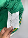 Zara “Ongoing Shift / Reconnecting With Reality” Varsity Bomber Jacket — Denim Squad Surfer Graphic / Leather Sleeves (M/L)
