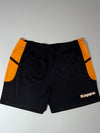 Vintage Kappa Black & Orange Football Shorts (W:33) (L:17)