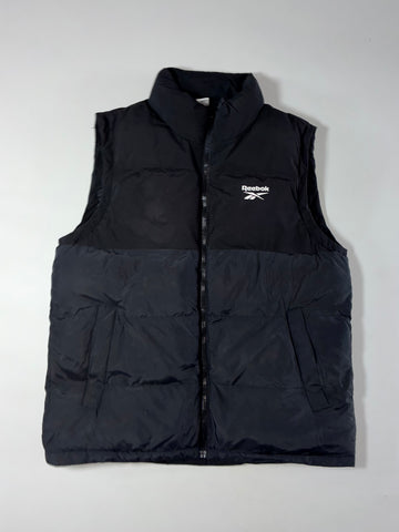 Vintage Reebok Puffer Vest Black  Gilet (L)