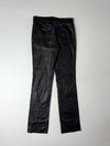Vintage Black Genuine Leather 5-Pocket Straight Pants (W:32) (L:45)