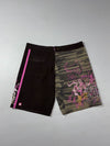 Y2K Roxy Black & Olive Floral Board Shorts (W:31) (L:18)