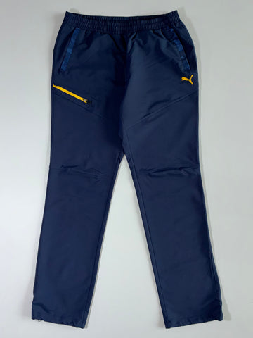Puma Navy Track Pants with Yellow Zip Elastic(W:32|L:41)