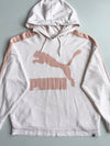 Puma Big Cat Logo Pastel Pink Embroidered Hoodie | Size (2XL)