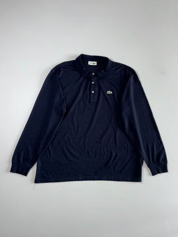 Vintage Chemise Lacoste Long Sleeve Polo Shirt – Navy (2XL)