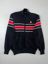 Le Coq Sportif Golf Collection Black Track Jacket Red Stripe Full Zip Size (M)
