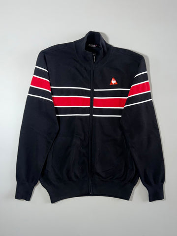 Le Coq Sportif Golf Collection Black Track Jacket Red Stripe Full Zip Size (M)