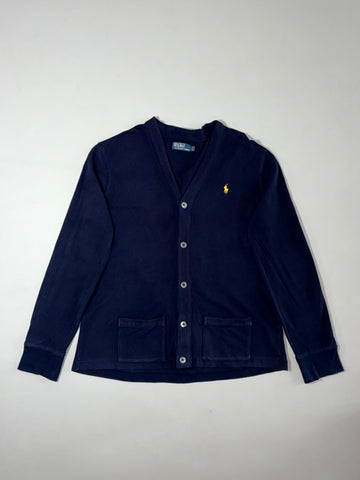 Vintage Polo Ralph Lauren Navy Blue Button Cardigan (XL)