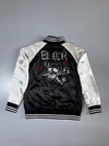 Reversible Satin Varsity Jacket Skull/Leopard Print (M)