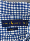 Ralph Lauren Blue Gingham Check Slim Fit Shirt (S)