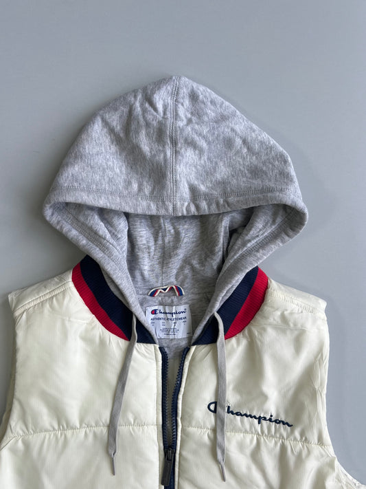 Champion Authentic Athleticwear Colourblock Hooded Puffer Vest (S)