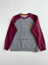 Levi’s Grey Maroon Raglan Crewneck Sweatshirt(XS)