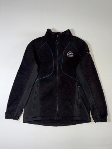 Eider Sherpa Fleece Full Zip Jacket with Contrast Stitching – Black (L)