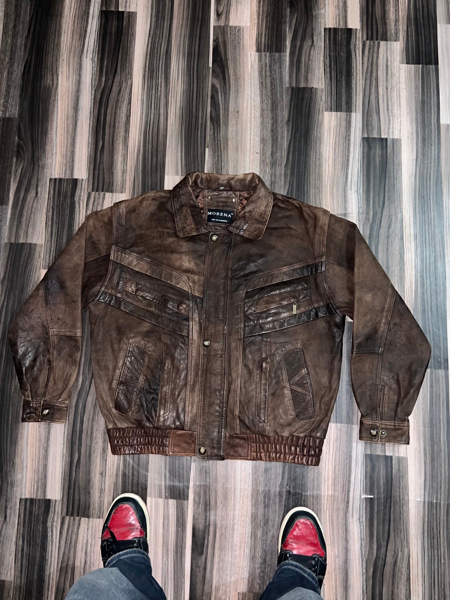 Z*DETACHABLE SLEEVES(make it half jacket) Original Leather (L/XL)