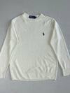Polo Ralph Lauren Cream Crewneck Cotton Knit Sweater (S)