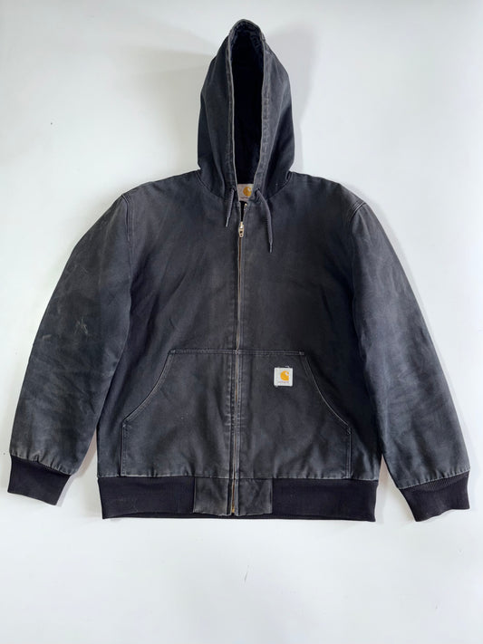 Carhartt Active Jacket Quilted Lined Hooded Duck Canvas  Black (XL)