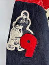 Akademiks World Judo Competition Premium Multi Patches Bomber Leather Jacket (2XL)