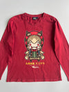 Jizo Bosatsu Kyubi Yokai Fox Graphic Long Sleeve T-shirt (M)