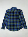 Vintage Abercrombie And Fitch Blue Green Plaid Flannel (M)