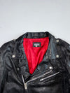 Mission Belted Red-Lined Biker Jacket (M)