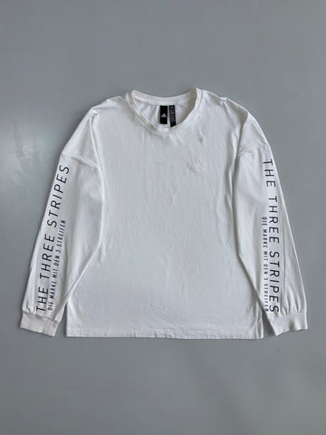Adidas | The Three Stripes Longsleeve White | (XL)