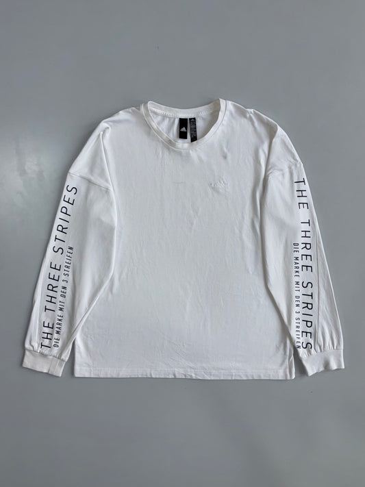 Adidas | The Three Stripes Longsleeve White | (XL)