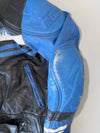 ZVintage MQP real leather biker jacket. Features padded shoulders & elbows, racing (M)