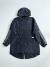 Vintage Adidas Black Longline Hooded Puffer Jacket (XL)