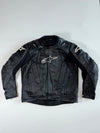Alpinestars Armored Cowhide Leather Motorcycle Racing Jacket (Padded With back Hump) Jacket (US 46 / EU 56) (XL)