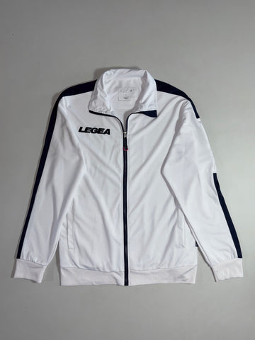 Legea White & Navy Zip-Up Track Jacket (L)