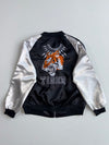 Japanese Tiger Embroidered Satin Souvenir Bomber Jacket (M)
