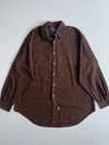 Polo by Ralph Lauren Solid Button-Up Shirt Brown (2XL/3XL)
