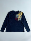 Big Train Osaka Navy Dragon Graphic Long Sleeve Tee (XL)