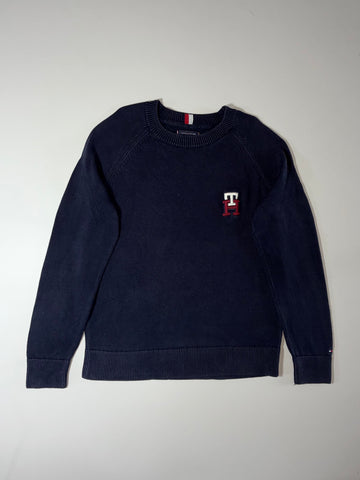Tommy Hilfiger | Navy TH Monogram Knit Sweater | (L)