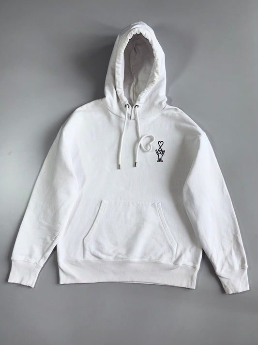 AMI Paris | x Jean Jullien Limited Edition Hoodie | White | No. 086/150 {Ultra Rare} (L)