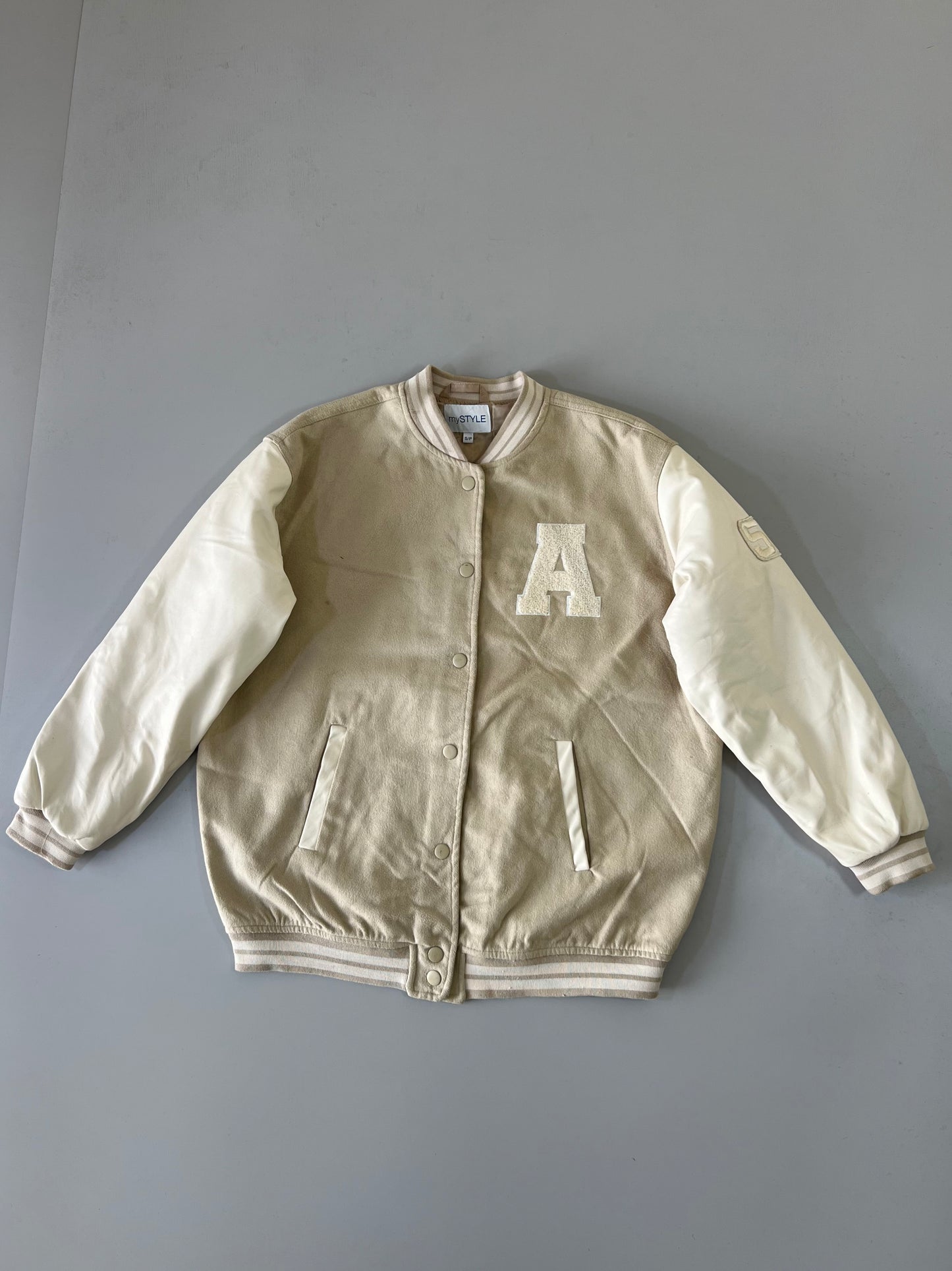 ZSuper Premium Varsity Jacket Original Leather Sleeves (L/XL)