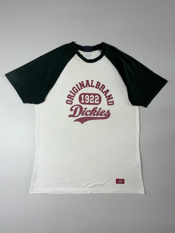 Dickies “Original Brand 1922” Raglan Tee – White/Black (L)