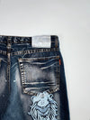 Vintage Distressed Dark Wash Baggy Jeans (W:30 |L:39)